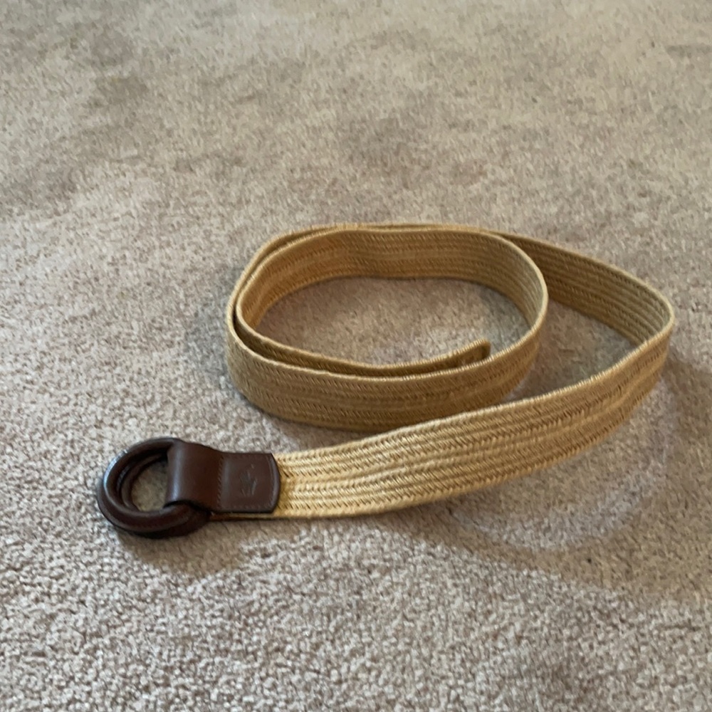 Ralph Lauren rattan o ring belt. Never worn.